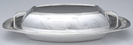 Coronation (Silverplate, Hollowware) Double Vegetable Bowl