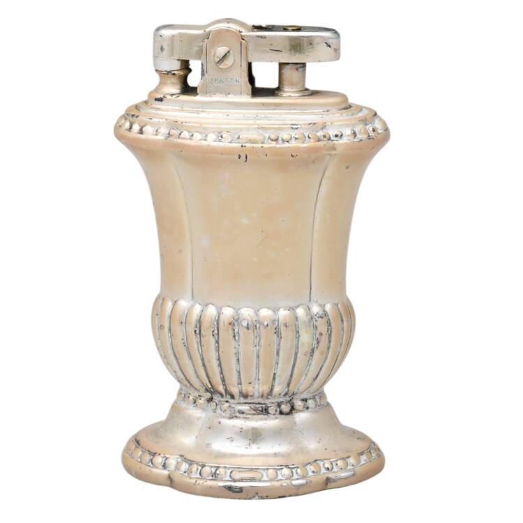 Ronson Lighters & Accessories (Silverplate) Enameled Table Lighter