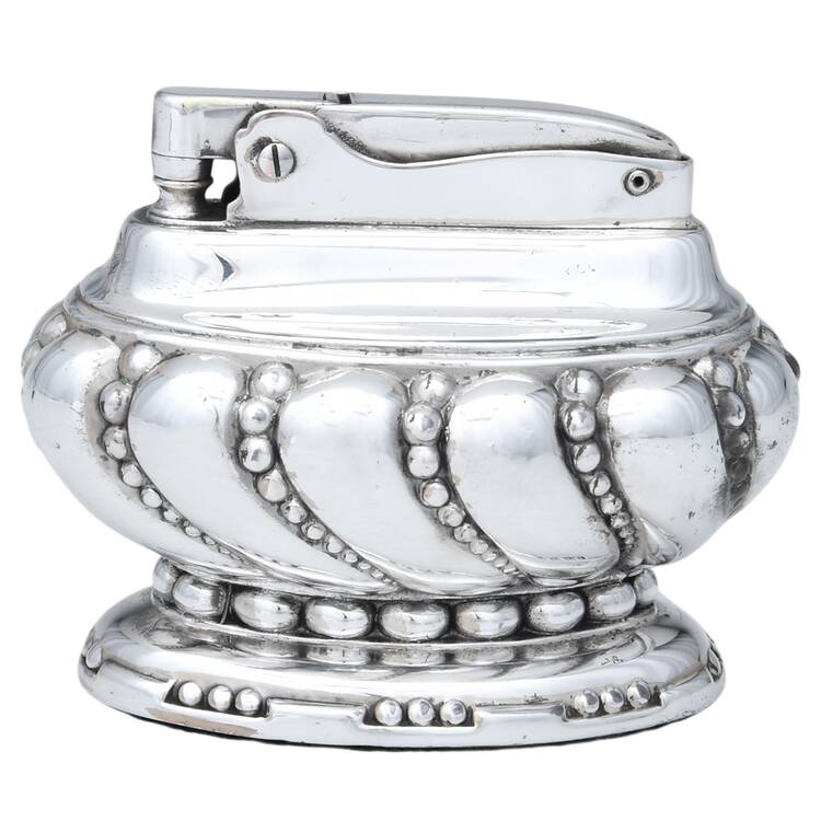 Ronson Lighters & Accessories (Silverplate) Enameled Table Lighter