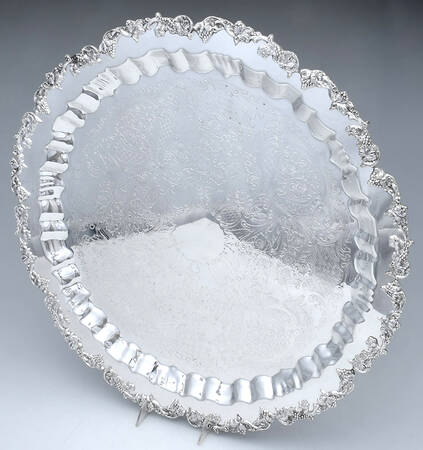 Vintage (Silverplate, Hollowware) Tray for Punch Bowl