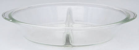 Sdn30 (Silverplate, Hollowware) Glass Liner for 13" Double Oval Vegetable by Sheridan Silver Co