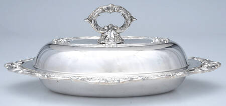 Baroque (Silverplate, Hollowware, Older) Double Vegetable Bowl