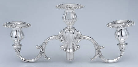Baroque (Silverplate, Hollowware, Older) Arm for 3-Light Candelabra