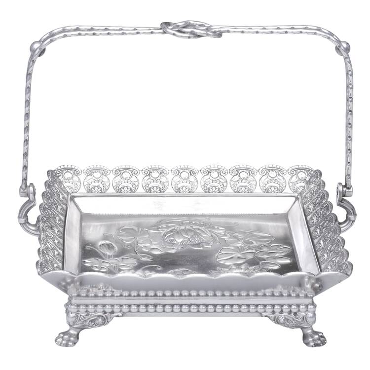 Silverplate Hollowware Footed Cake Basket
