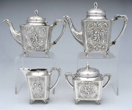 WWQ1 (Hollowware) 4 Piece Tea Set (SCP, STP, SCR, SSU)
