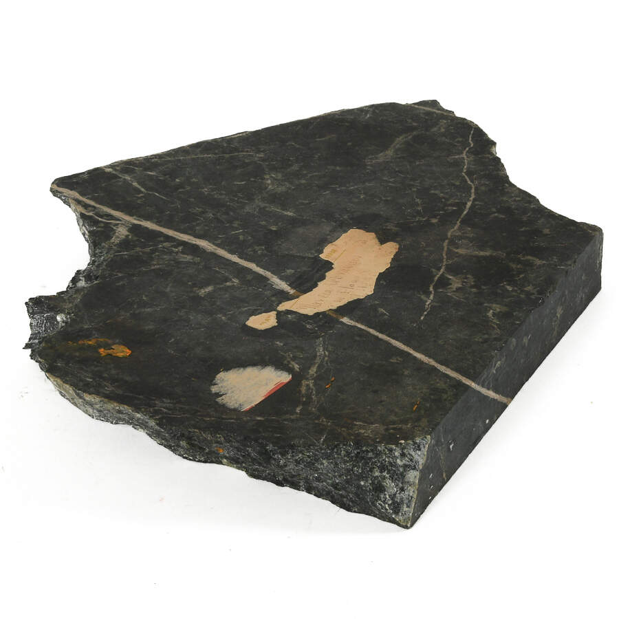 Signed Boy in Spring Painted on a Stone-7