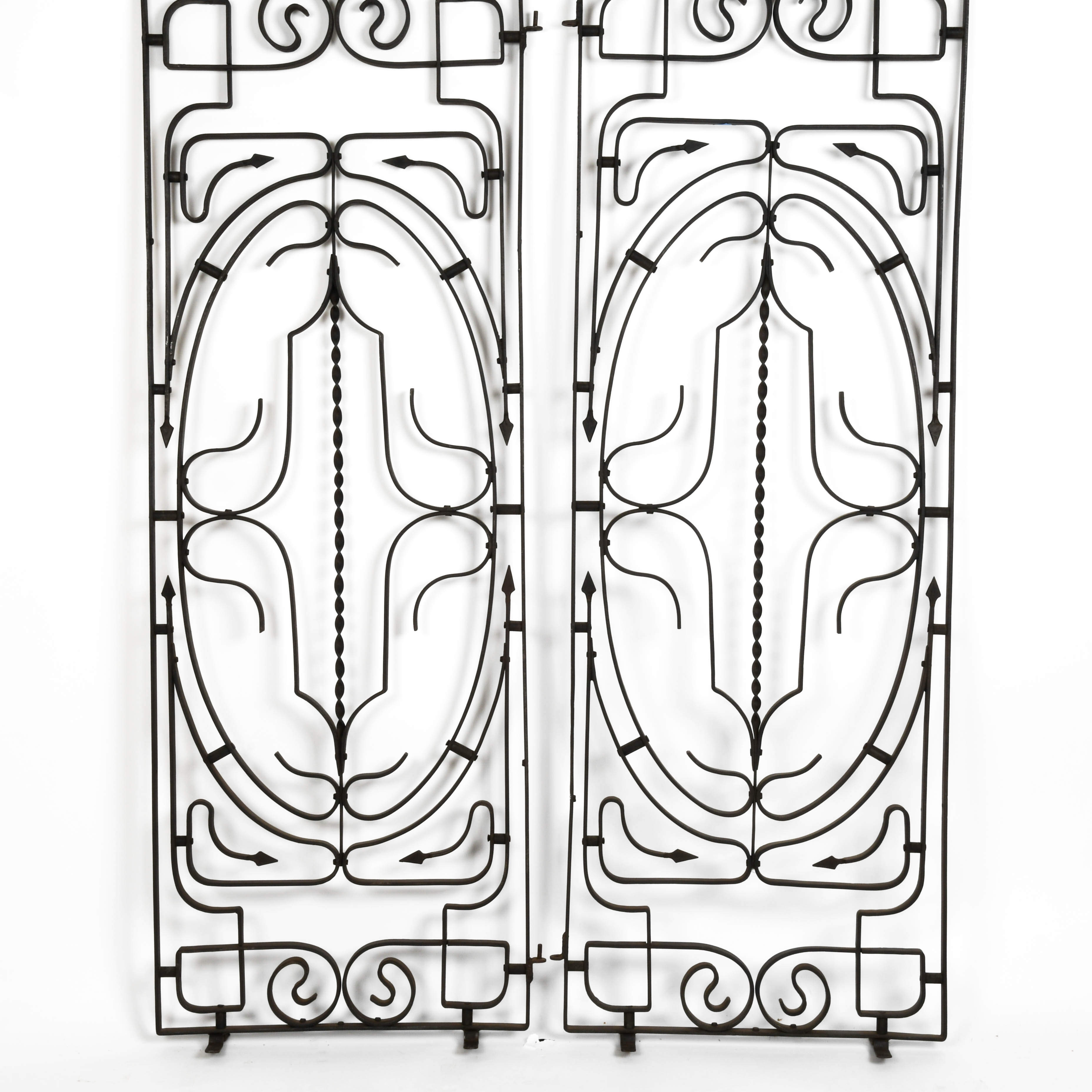 French Art Deco Wrought Iron Garden Gate-6