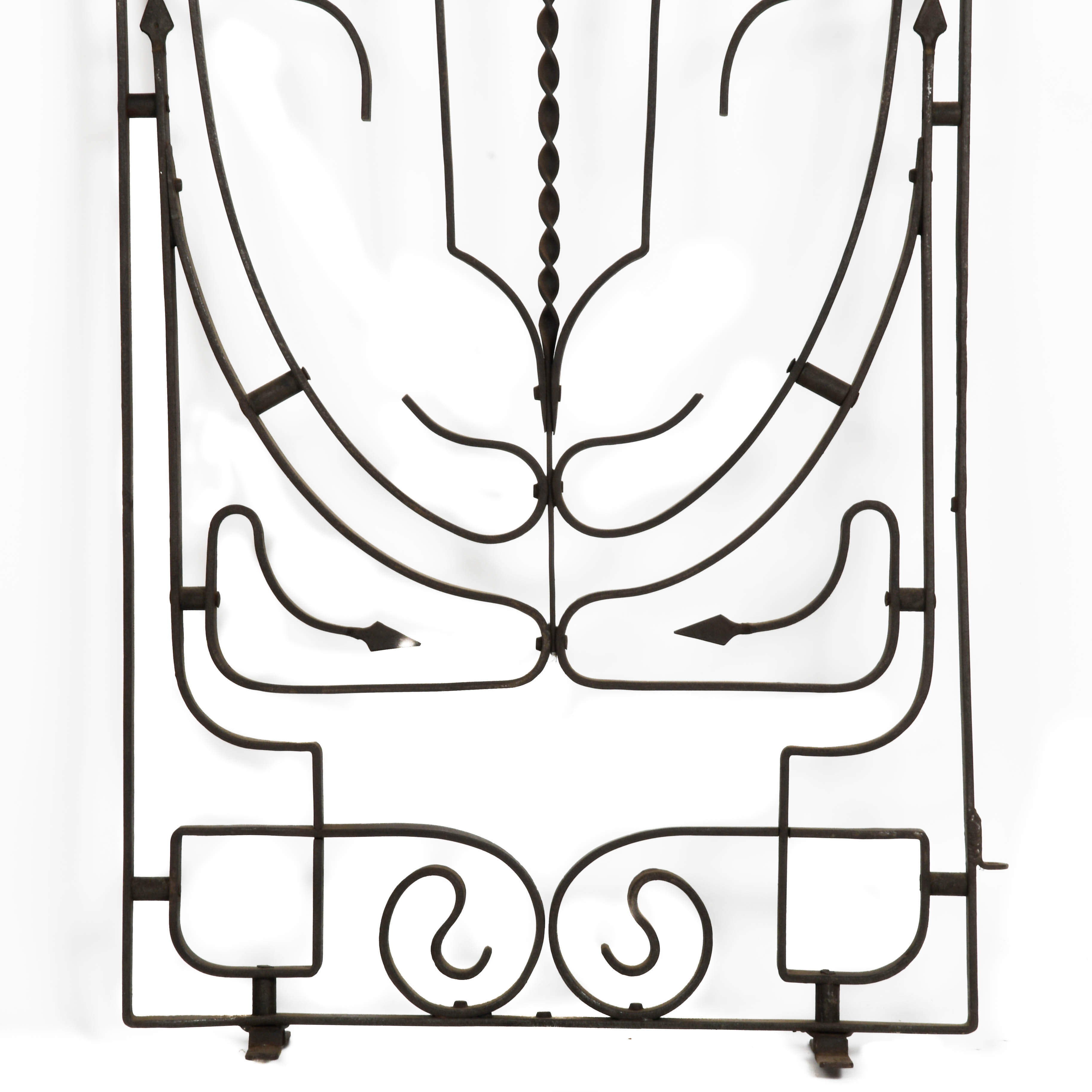 French Art Deco Wrought Iron Garden Gate-5