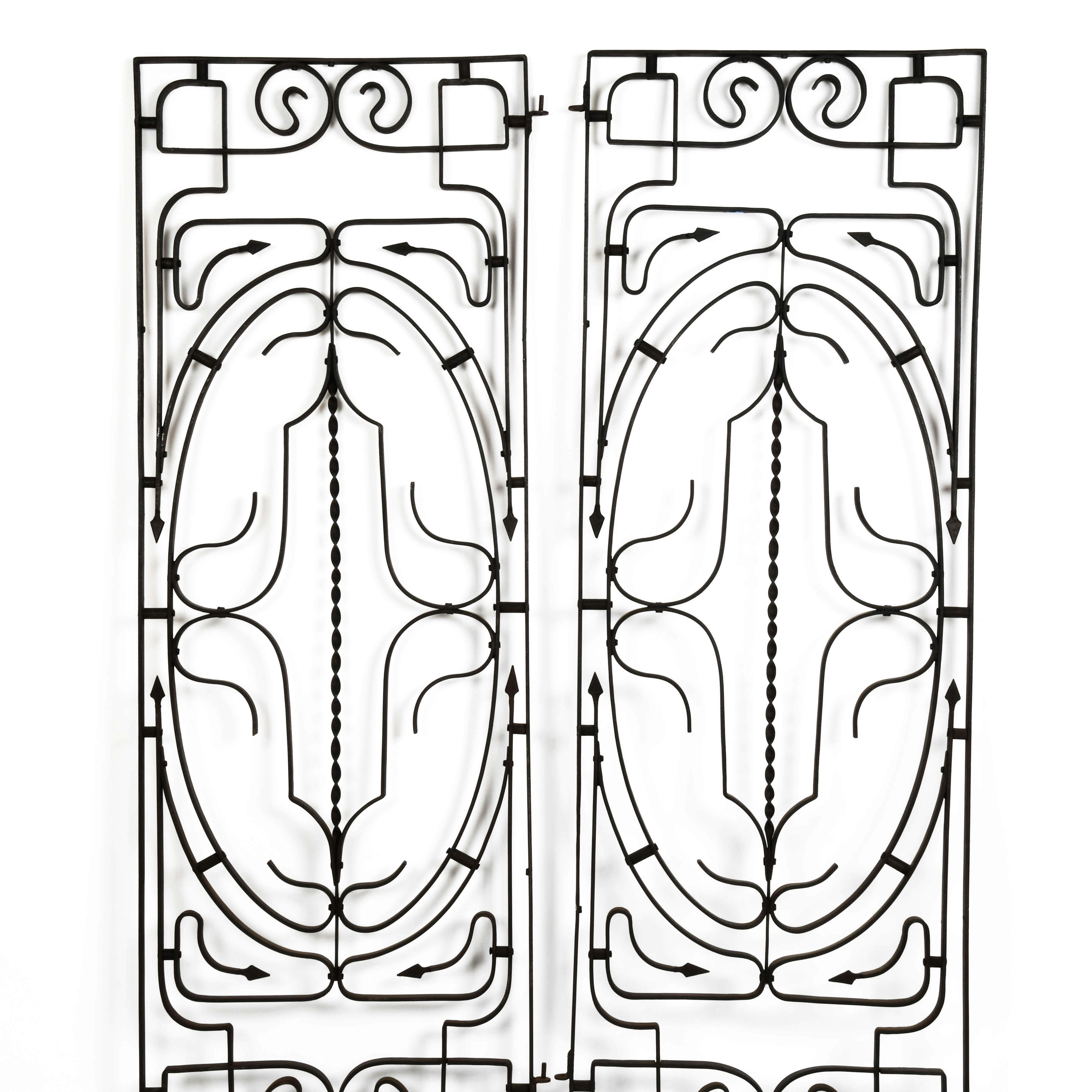 French Art Deco Wrought Iron Garden Gate-3