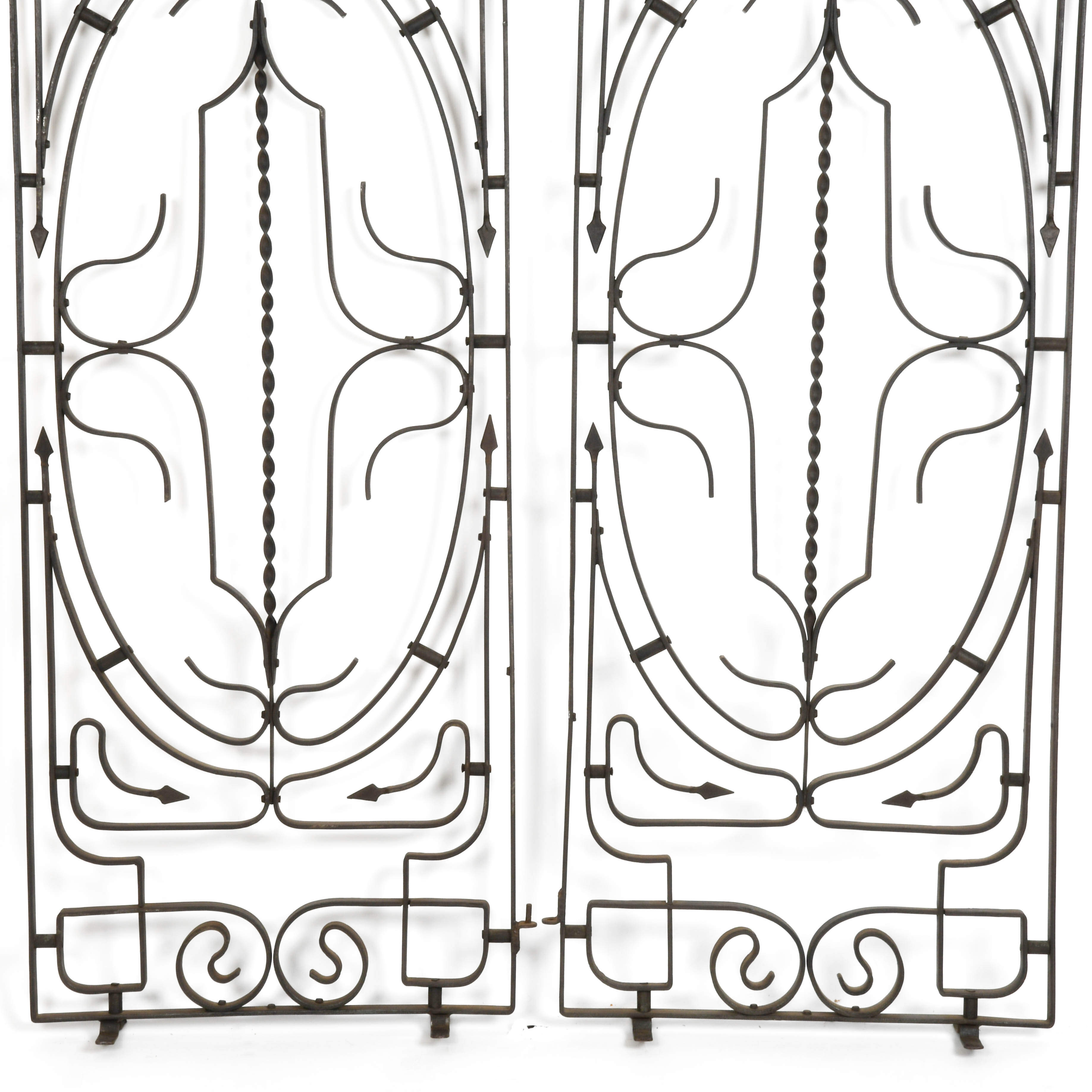 French Art Deco Wrought Iron Garden Gate-2