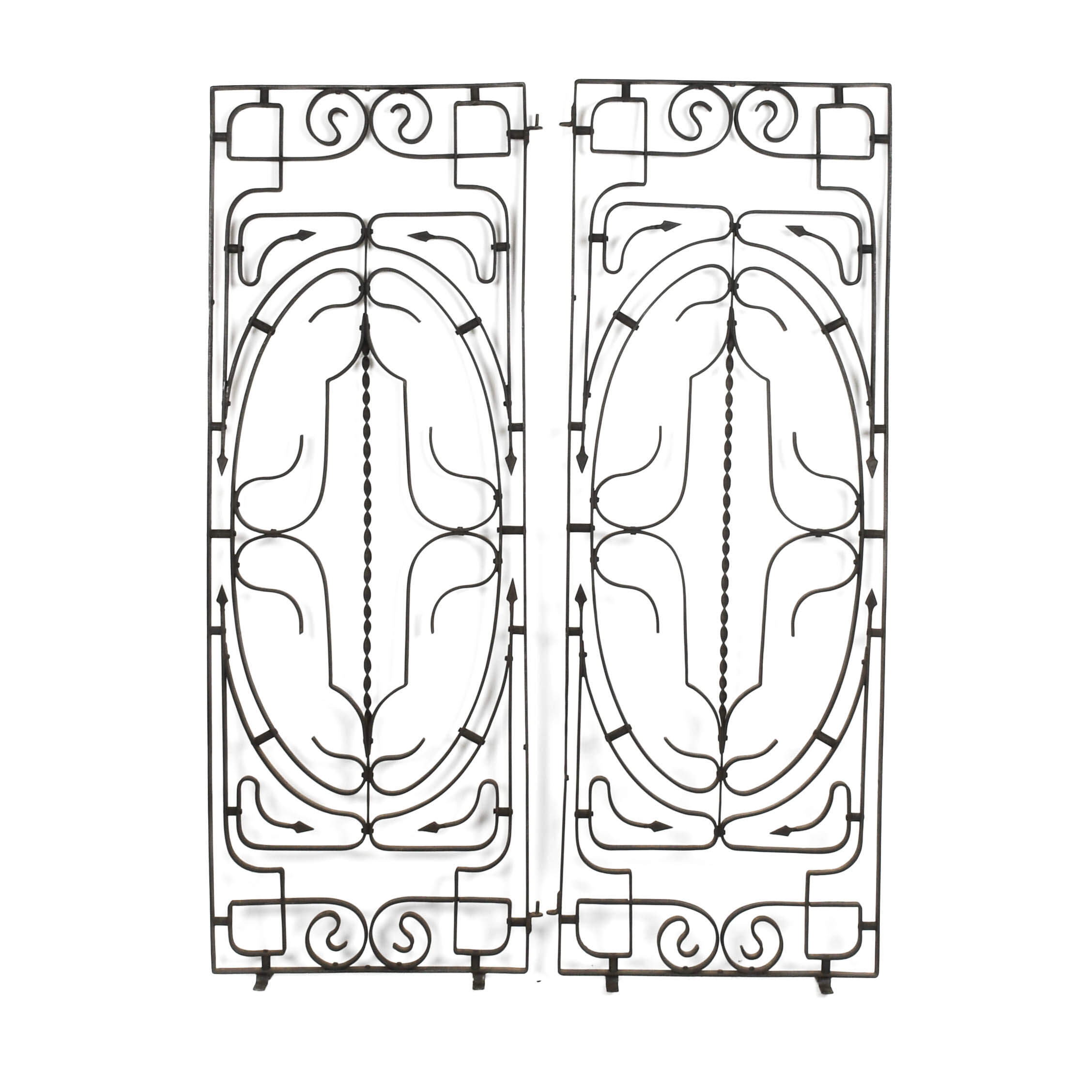 French Art Deco Wrought Iron Garden Gate-1