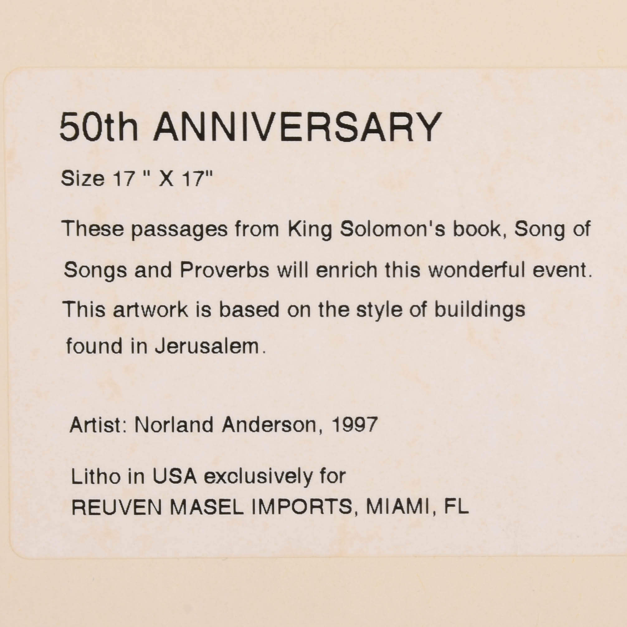 Framed Norland Anderson 50 Year Anniversary Layered Paper Art-6