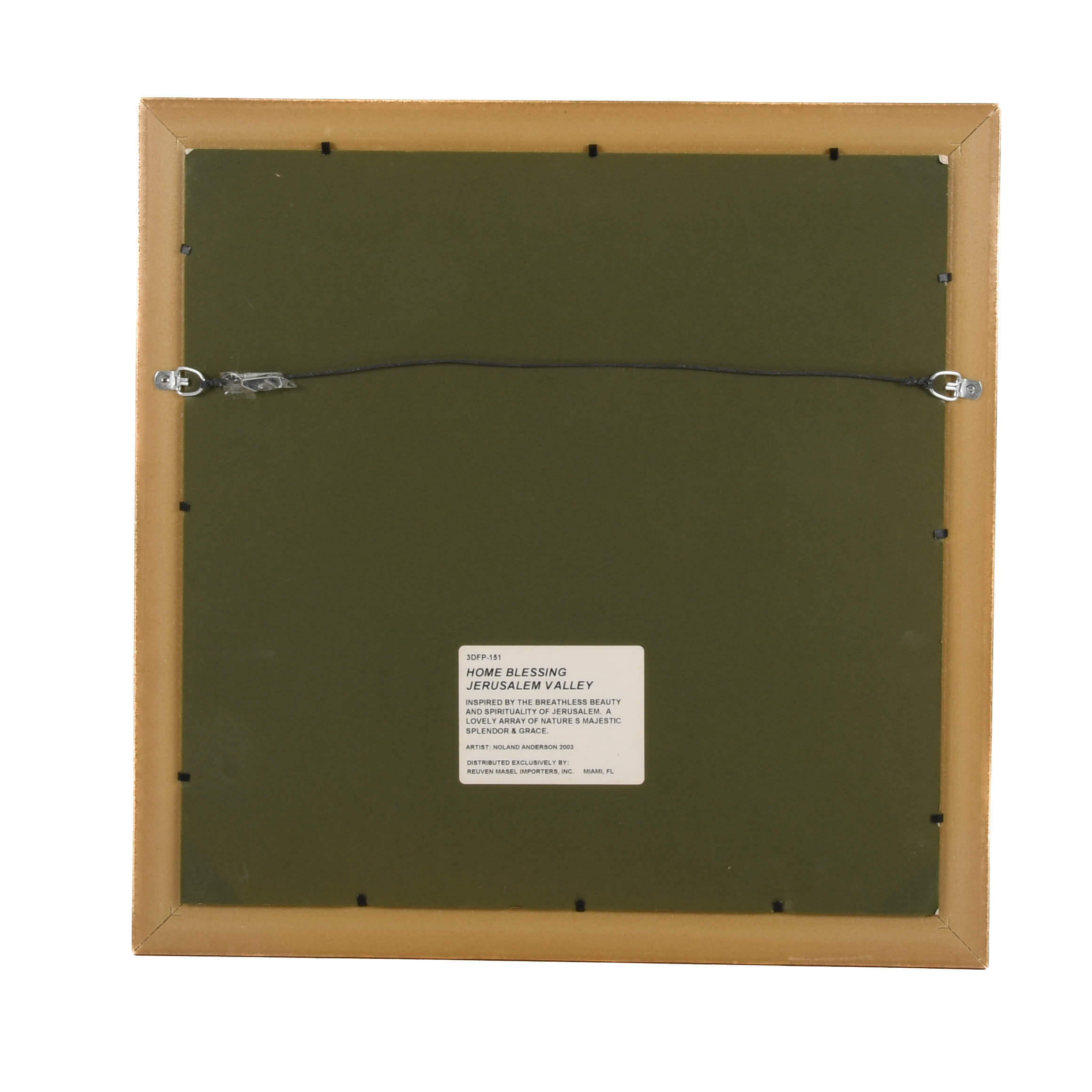 Framed Norland Anderson Jerusalem Valley Home Blessing Paper Art-6