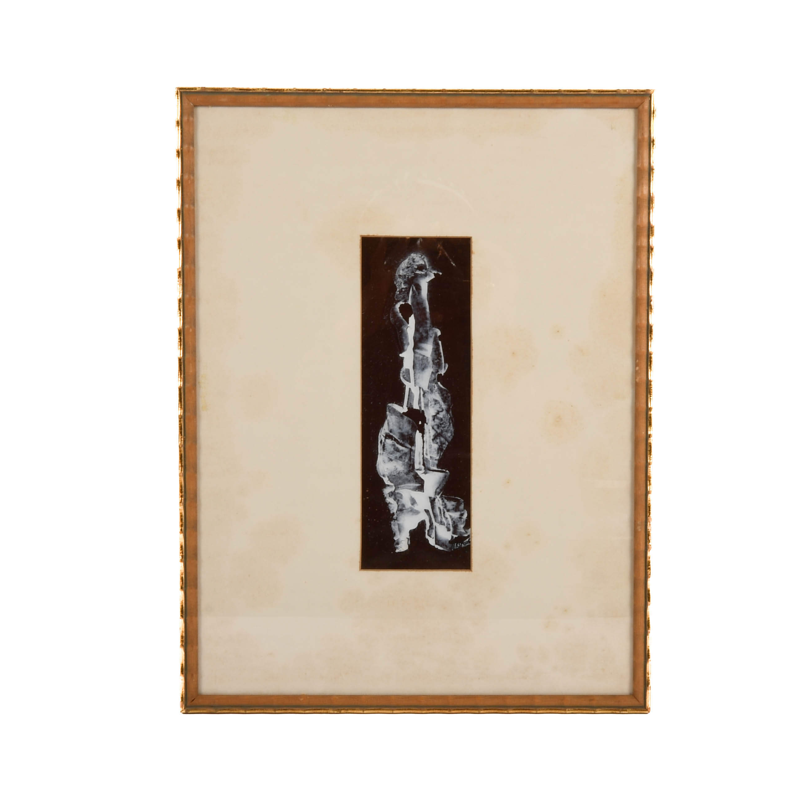 Framed J. Akston "Untitled" Oil on Paper-1