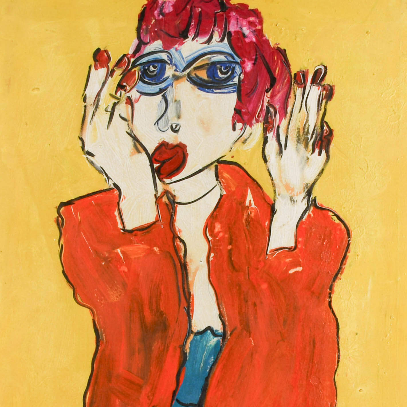Signed Peter Keil "Untitled 83" Oil on Linen-2