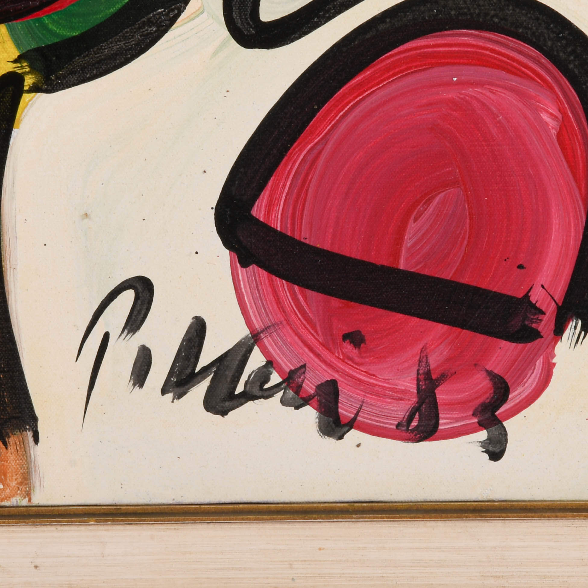 Framed Signed Peter Keil "Untitled 83" Mix Media on Masonite-4