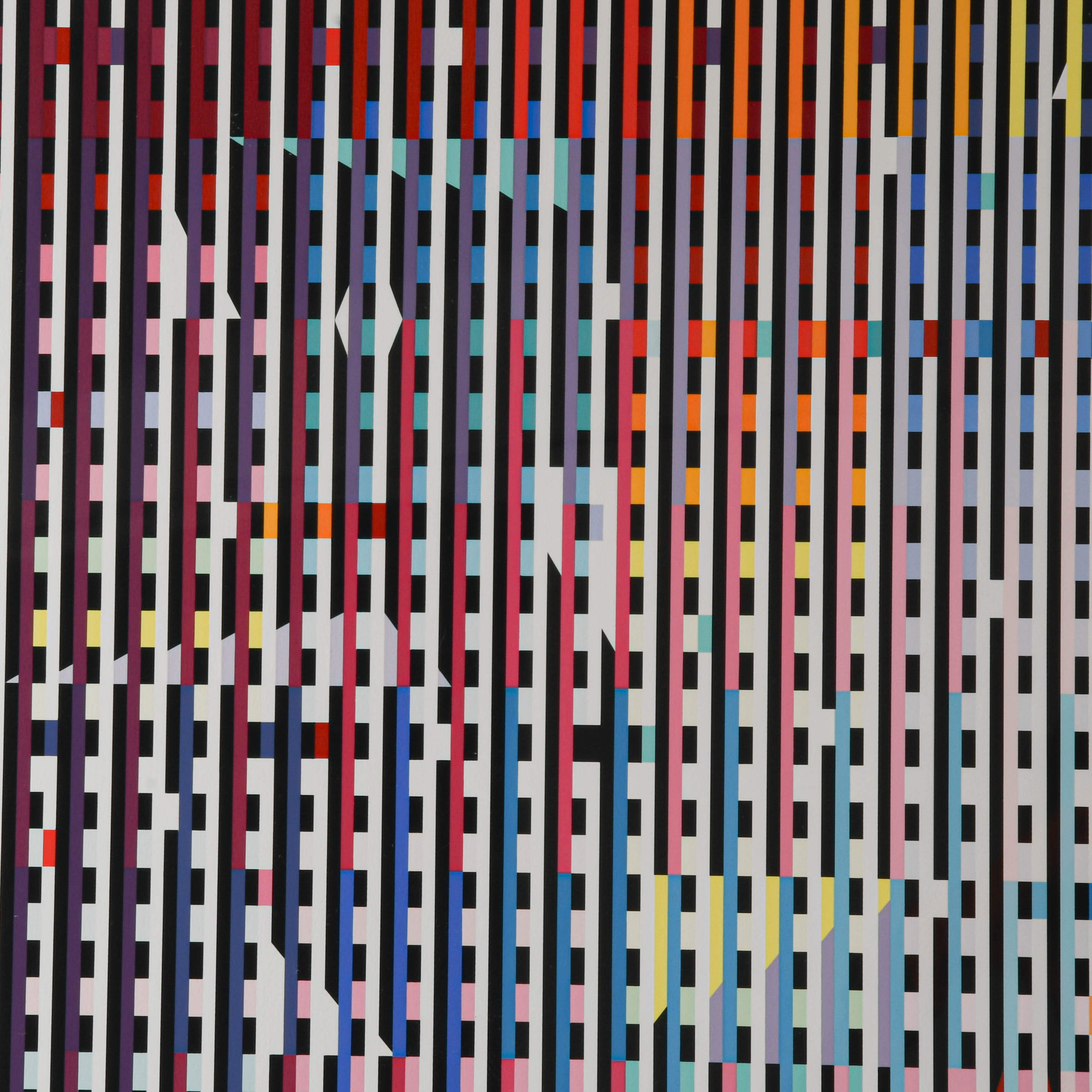 Framed Signed Yaacov Agam "Imagic" Print-3
