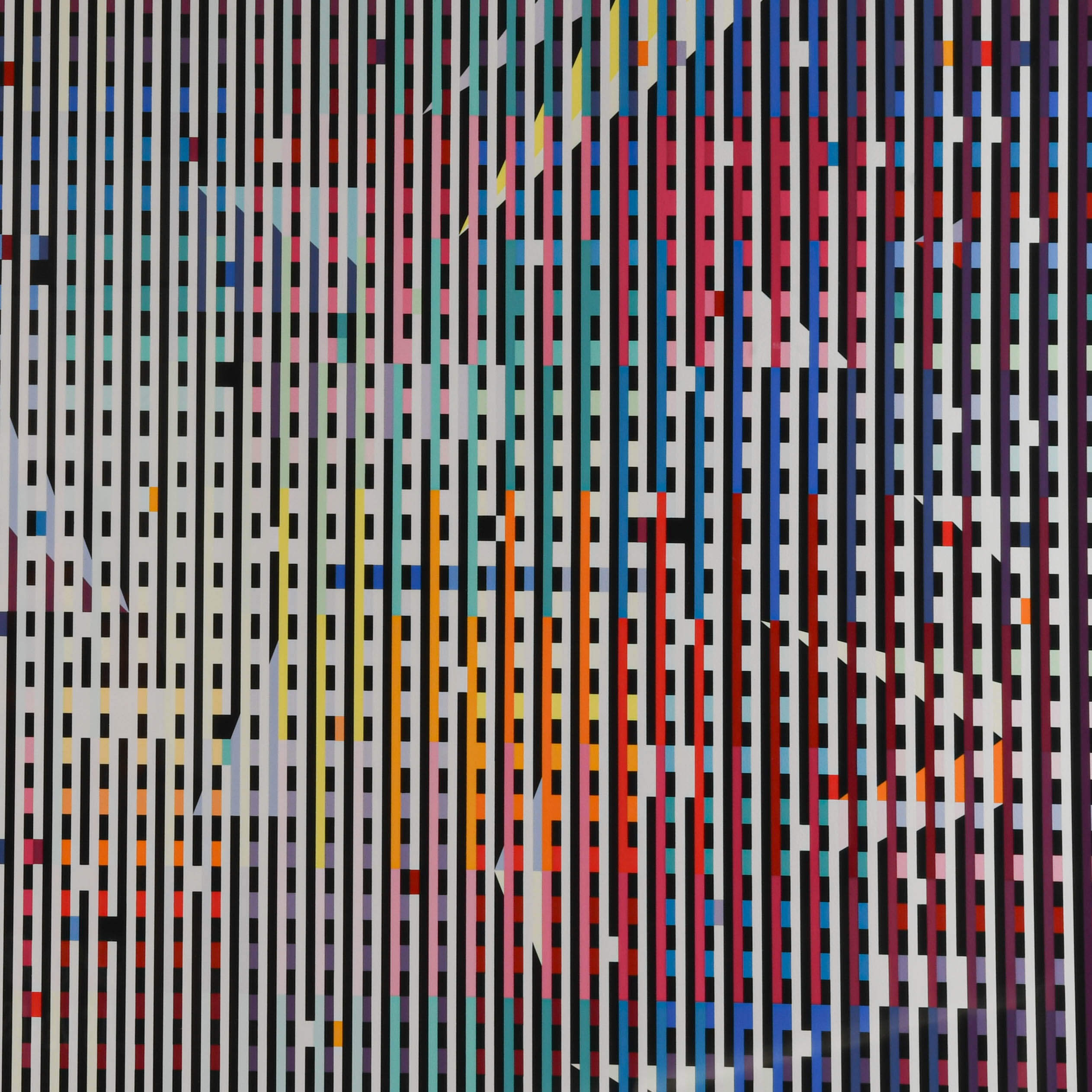 Framed Signed Yaacov Agam "Imagic" Print-2