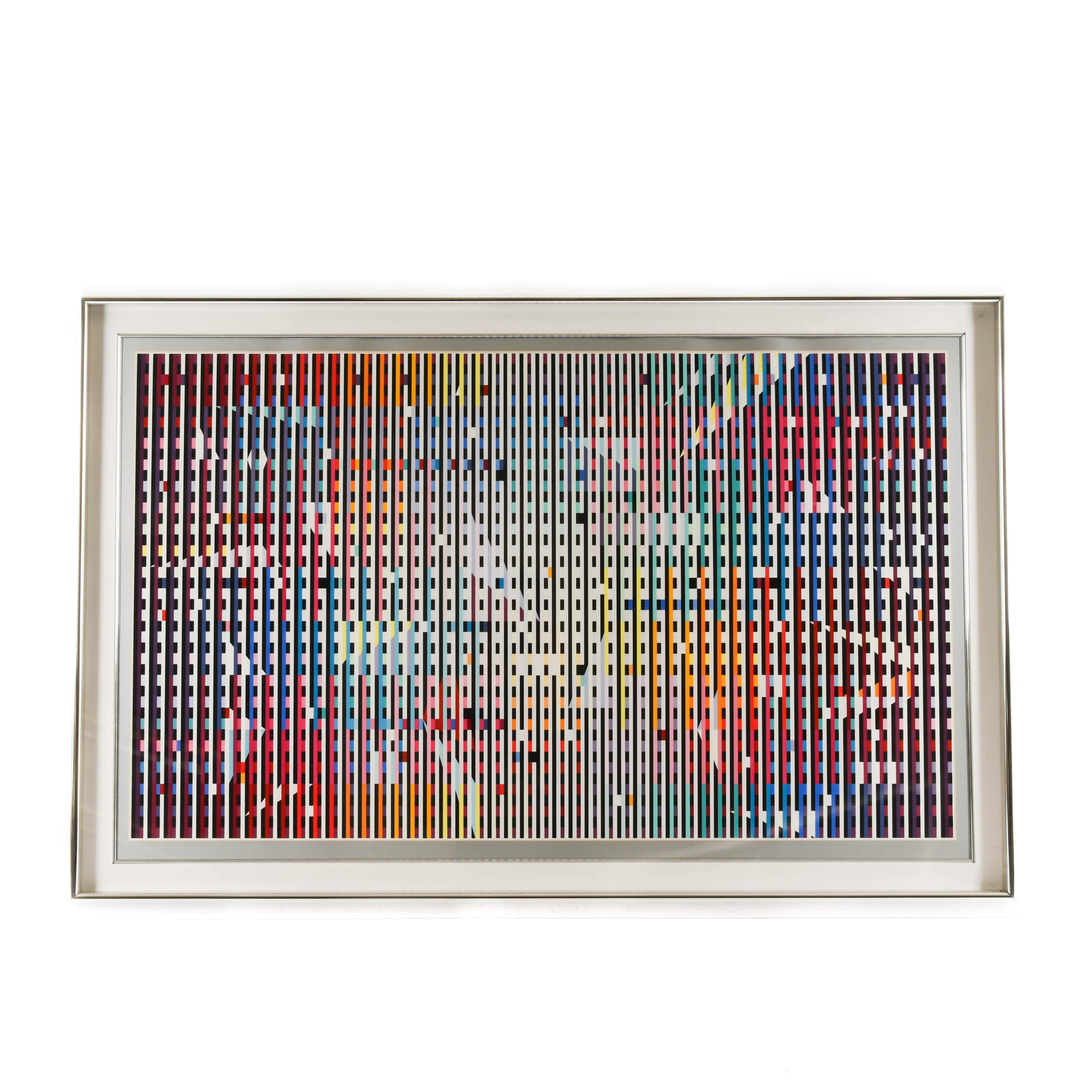 Framed Signed Yaacov Agam "Imagic" Print-1