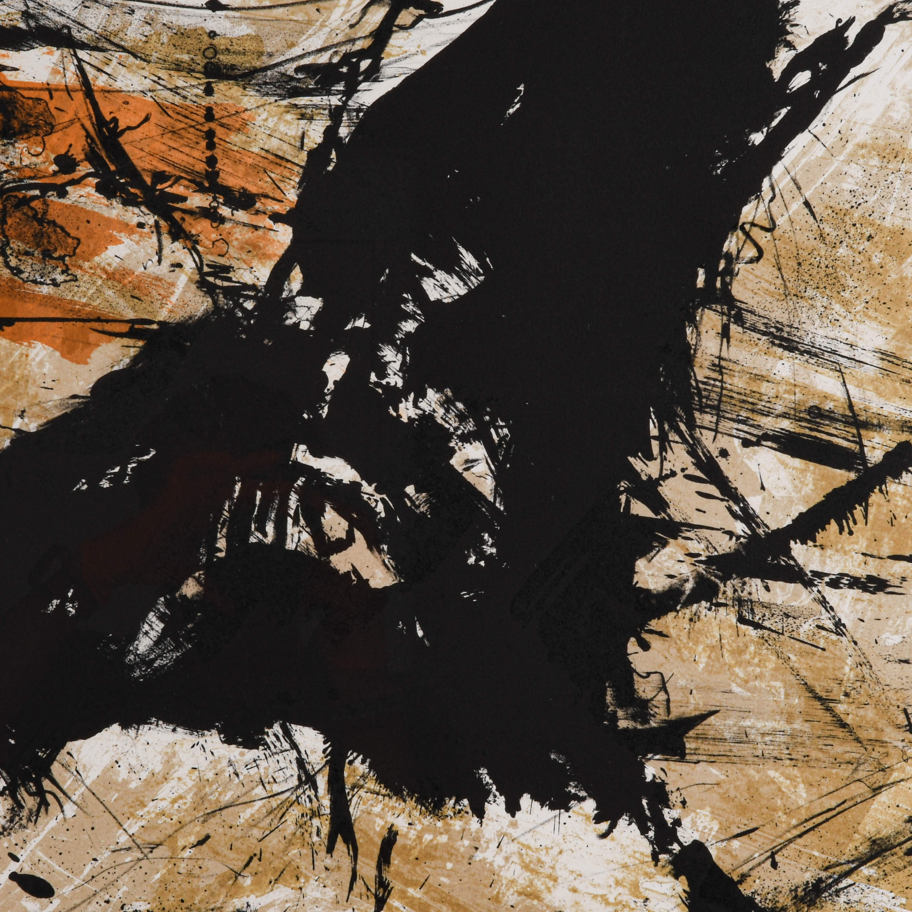 Framed Signed Gino Hollander, "Abstract Bull" Limited-Edition Lithograph-3