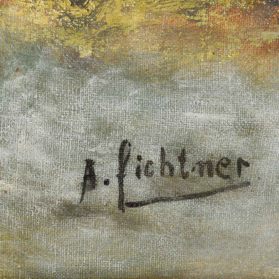 Framed Signed A. Fichtner Roaring River Landscape-6