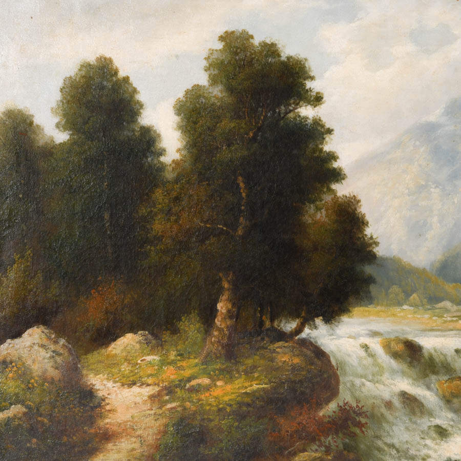 Framed Signed A. Fichtner Roaring River Landscape-3