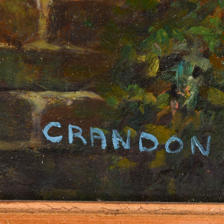 Framed Signed Crandon Cottage Serenity Oil on Board-4