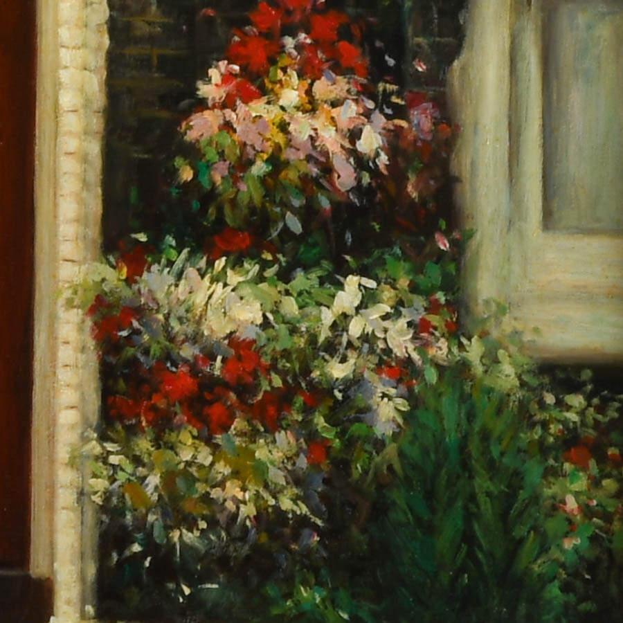 Framed Signed Crandon Cottage Serenity Oil on Board-3