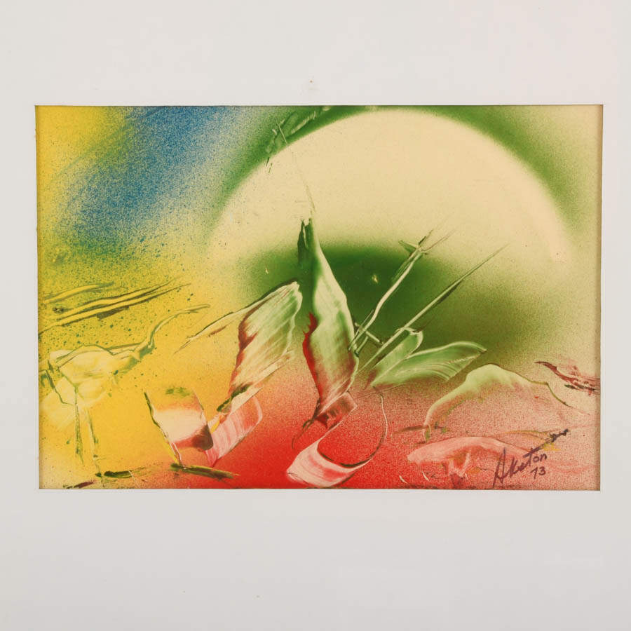 Framed J. Akston "In Tune with the Moon" Artwork-2