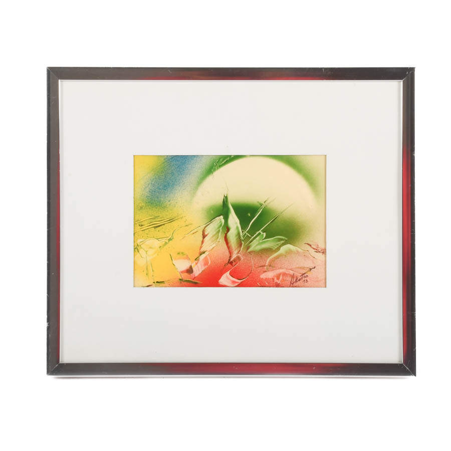 Framed J. Akston "In Tune with the Moon" Artwork-1