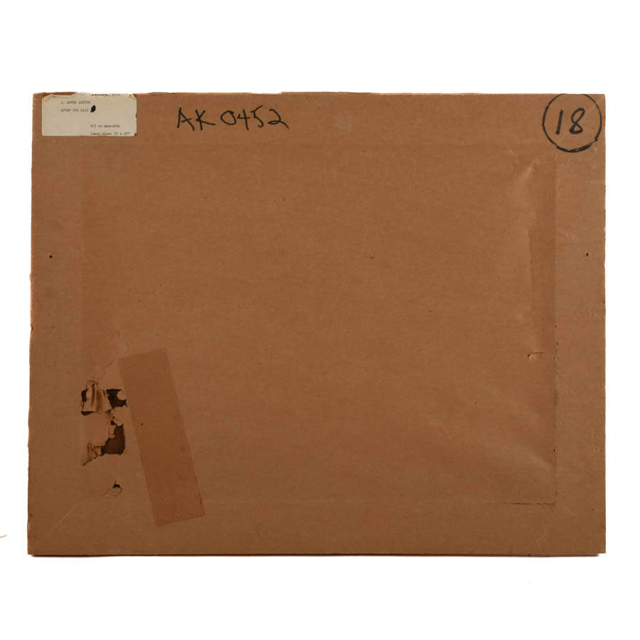 Framed J. Akston "After the Raid" Oil on Board-5