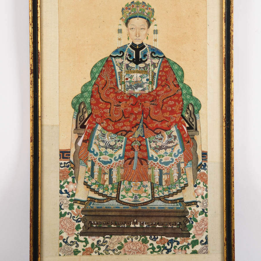 Framed "Guardian of Lineage" Artwork on Silk-2