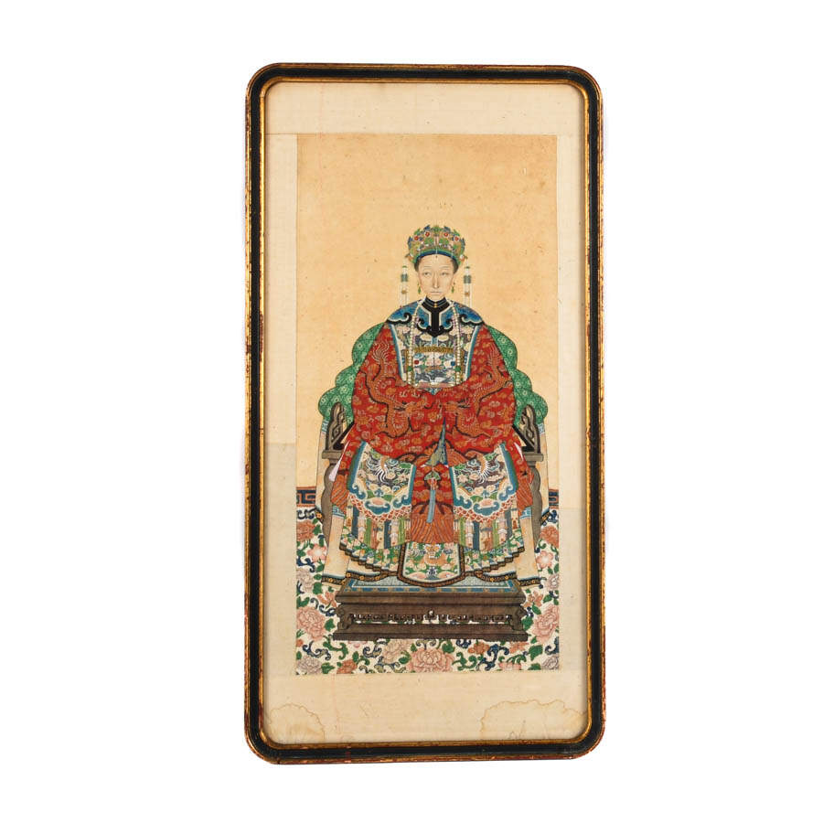Framed "Guardian of Lineage" Artwork on Silk-1