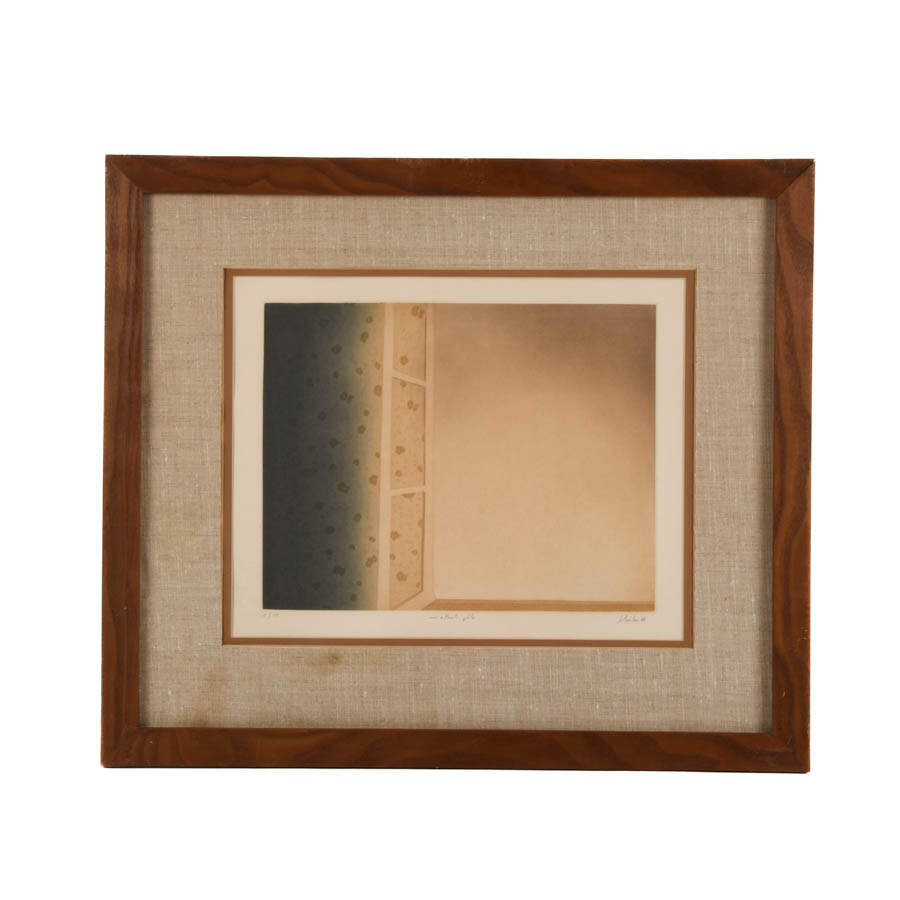 Framed Signed Jean Solombre Abstract Mixed Media on Paper-1