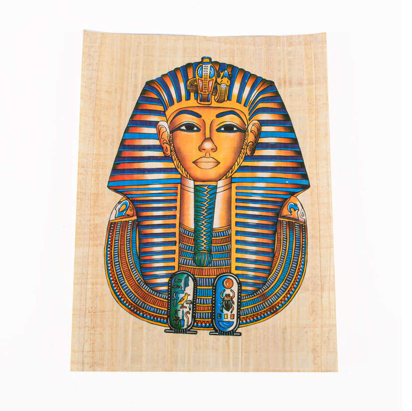 Set of Six Egyptian Papyrus Paintings: Ank and Tut-2