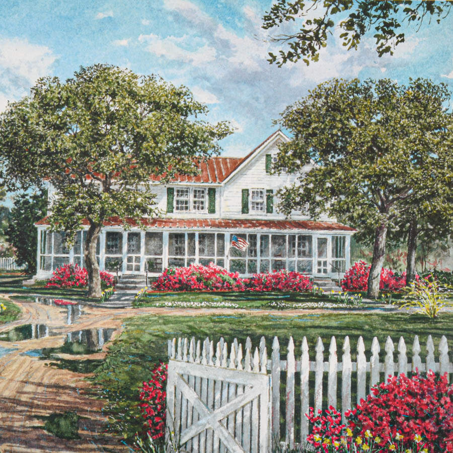 Signed William Mangum "Ocracoke Lighthouse" Artwork-3