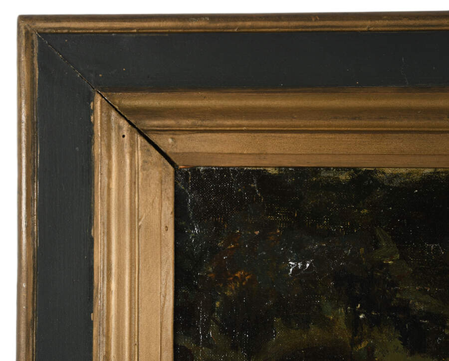 Antique Framed "The Triumph of Bacchus" After Diego Velázquez Oil on Canvas-3