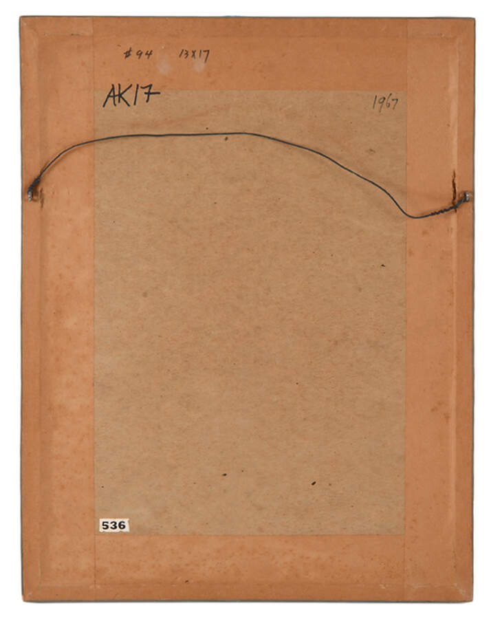 Framed J. Akston Abstract Terrain Mixed Media on Paper-2