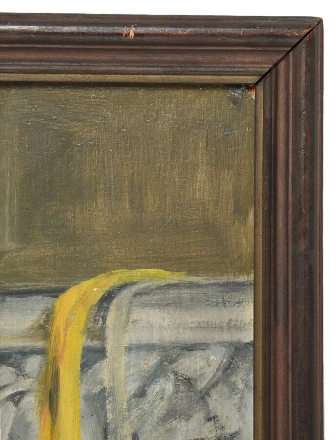 Framed Signed "Forgotten Performance" Oil on Board-2