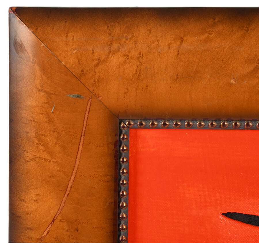 Framed Mixed Media on Canvas After Lucio Fontana-6