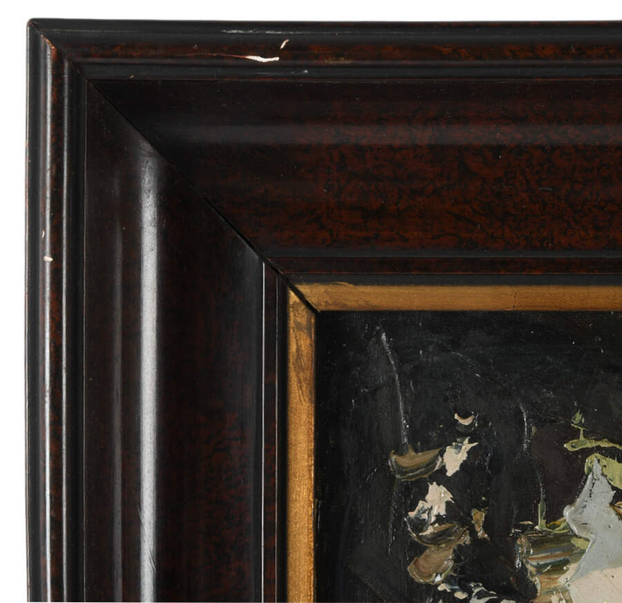 Framed Signed "A Coastal Conversation" Oil on Canvas-6
