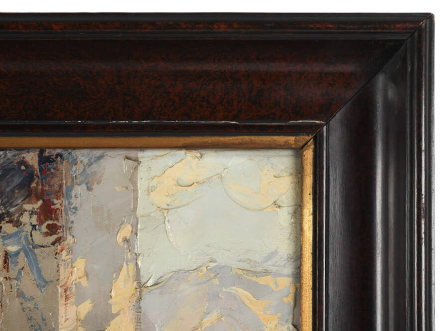 Framed Signed "A Coastal Conversation" Oil on Canvas-4