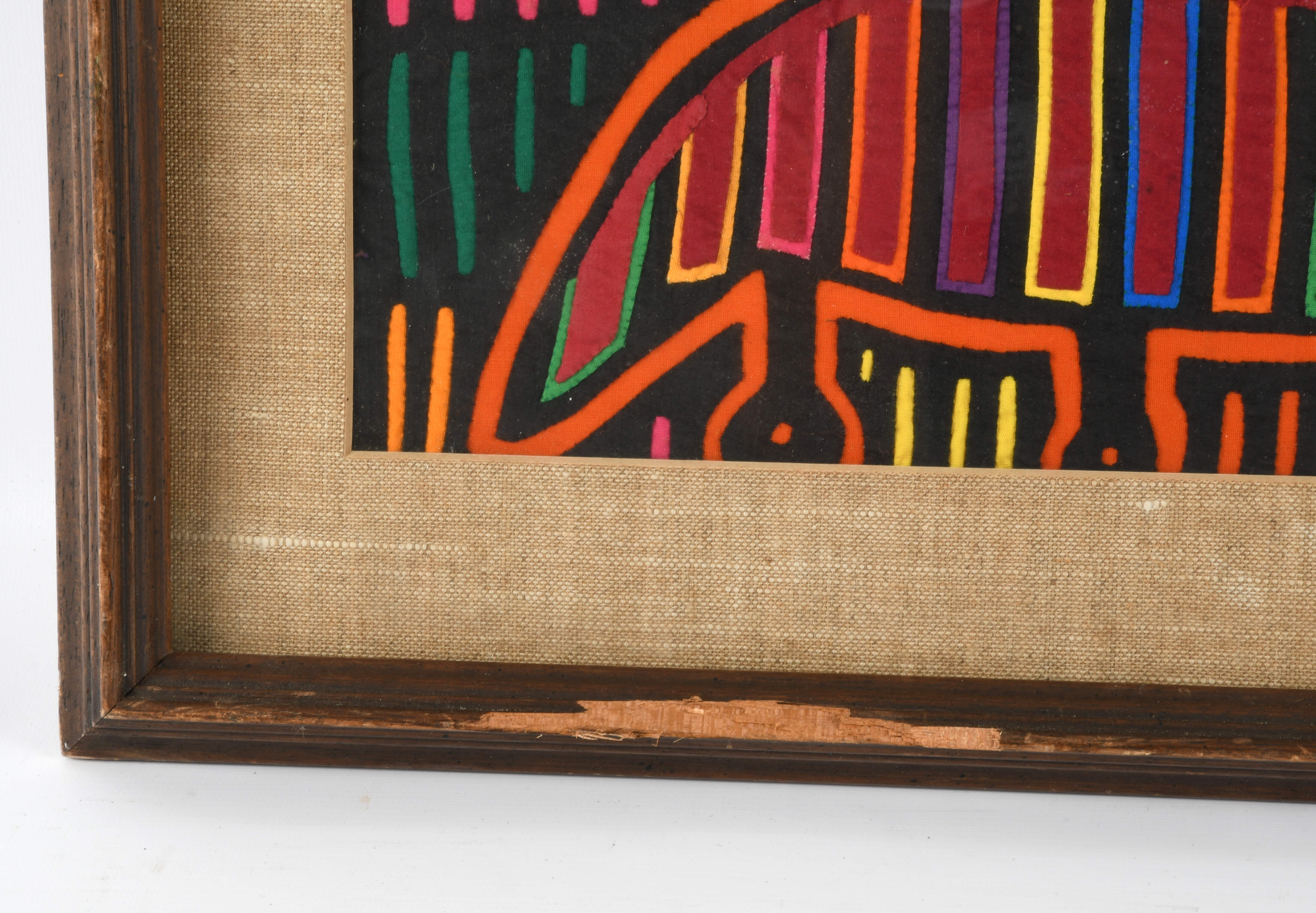 Framed Tribal Mola Textile-4