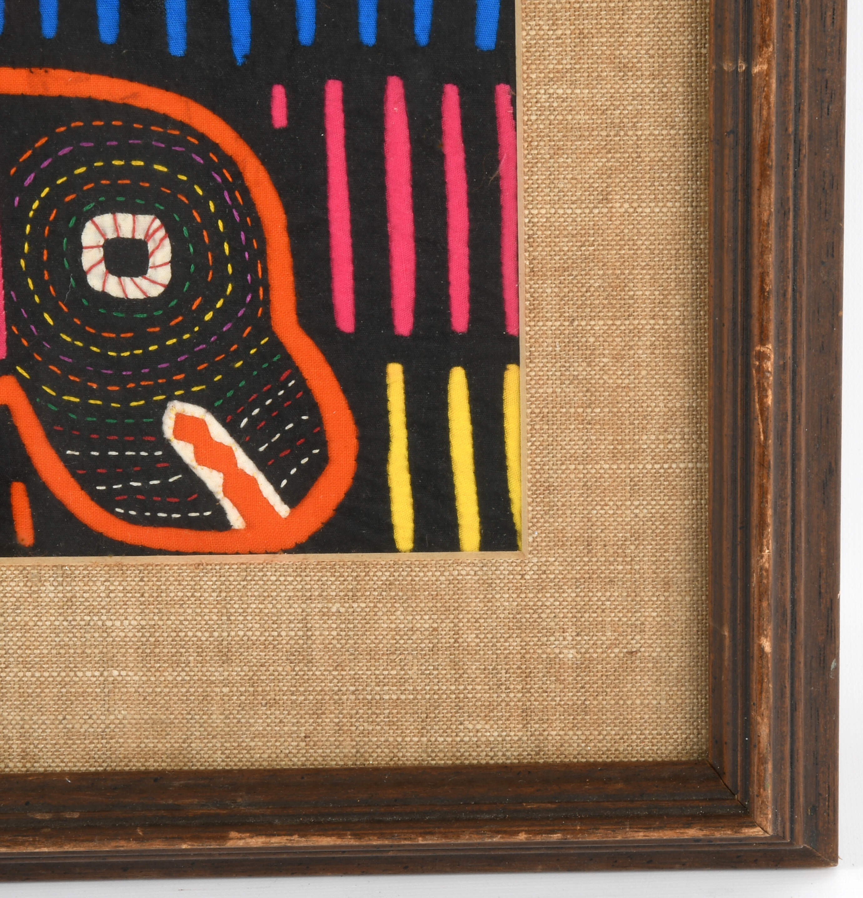 Framed Tribal Mola Textile-3