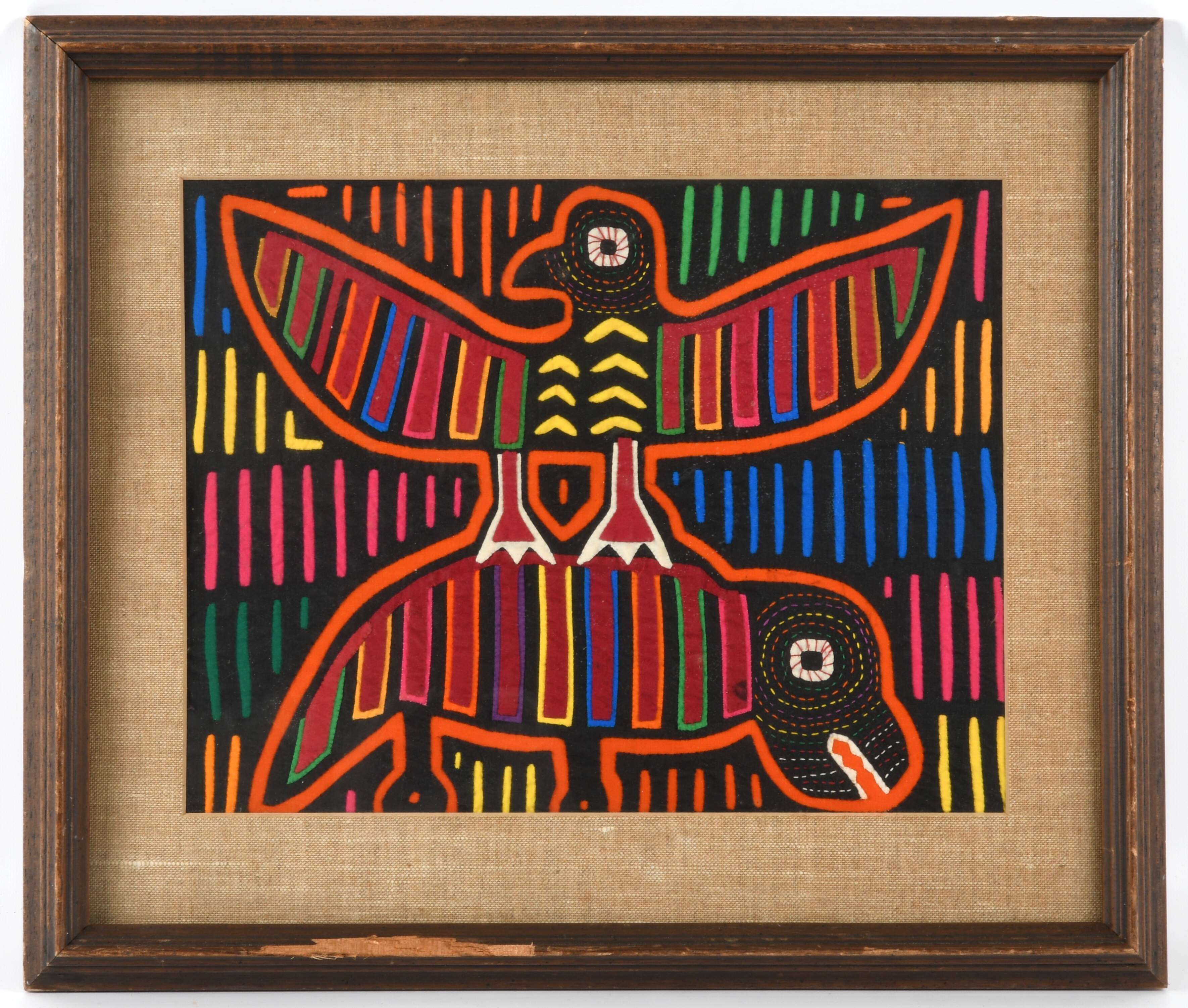 Framed Tribal Mola Textile-1