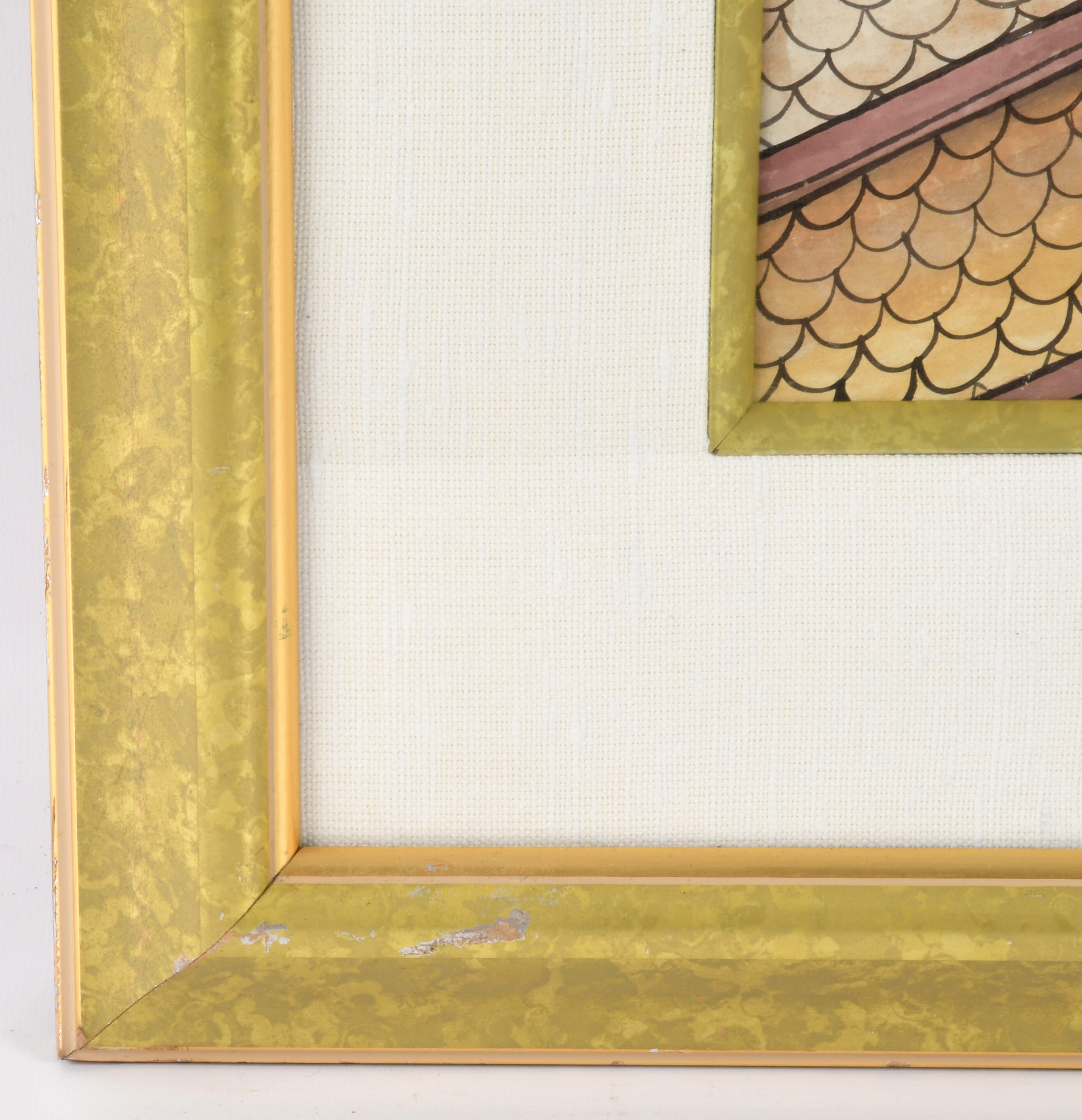 Framed Thai Narrative Village Scene Print-5