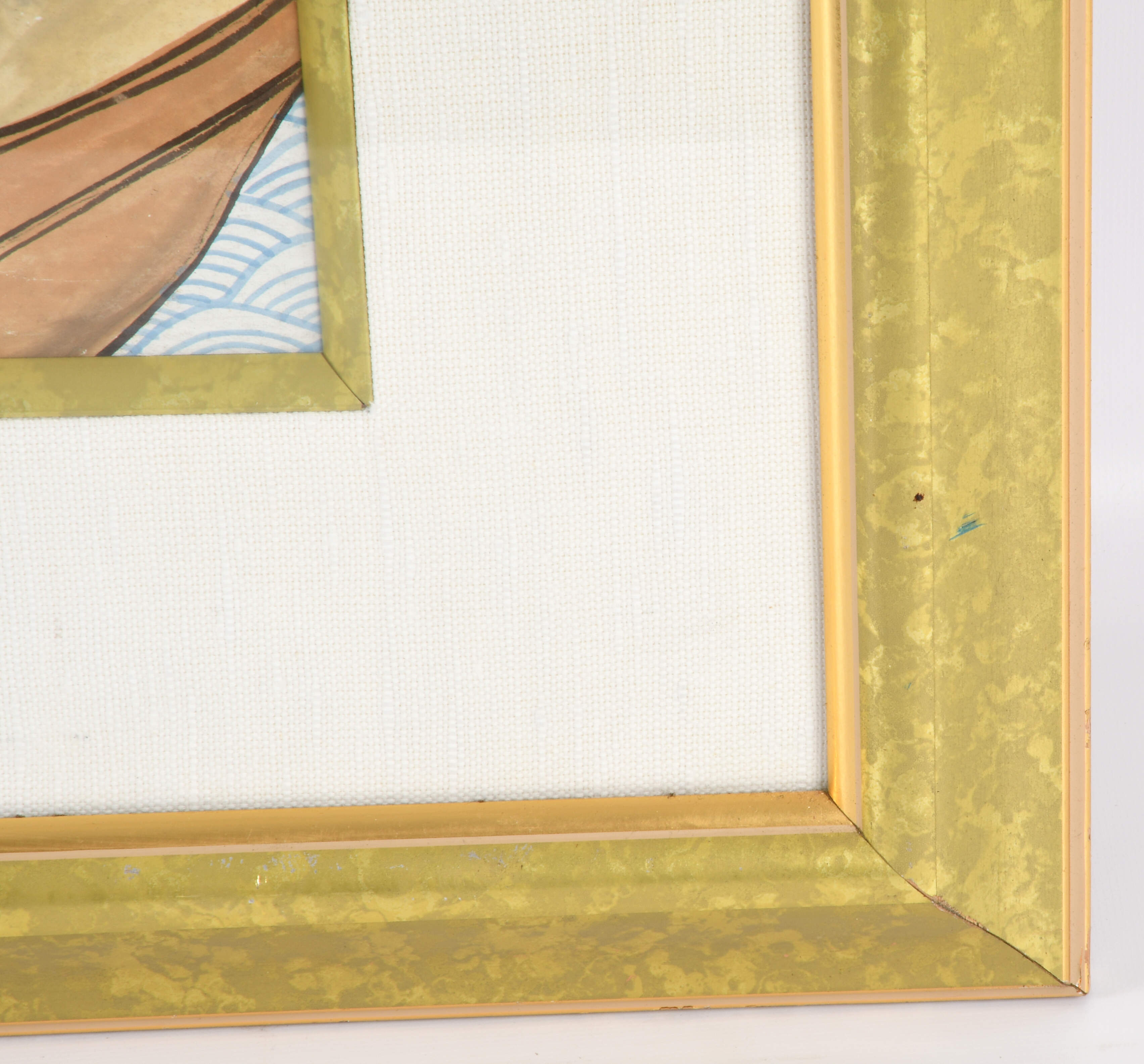 Framed Thai Narrative Village Scene Print-4