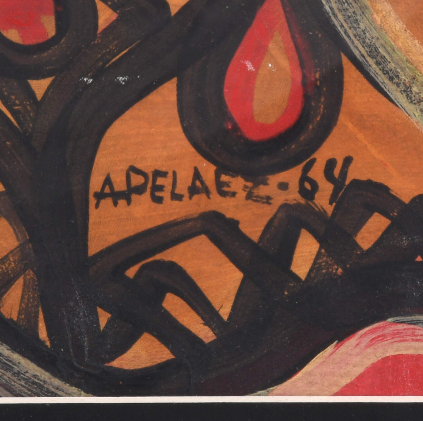 Framed Abstract Artwork Attributed to Amelia Peláez-5