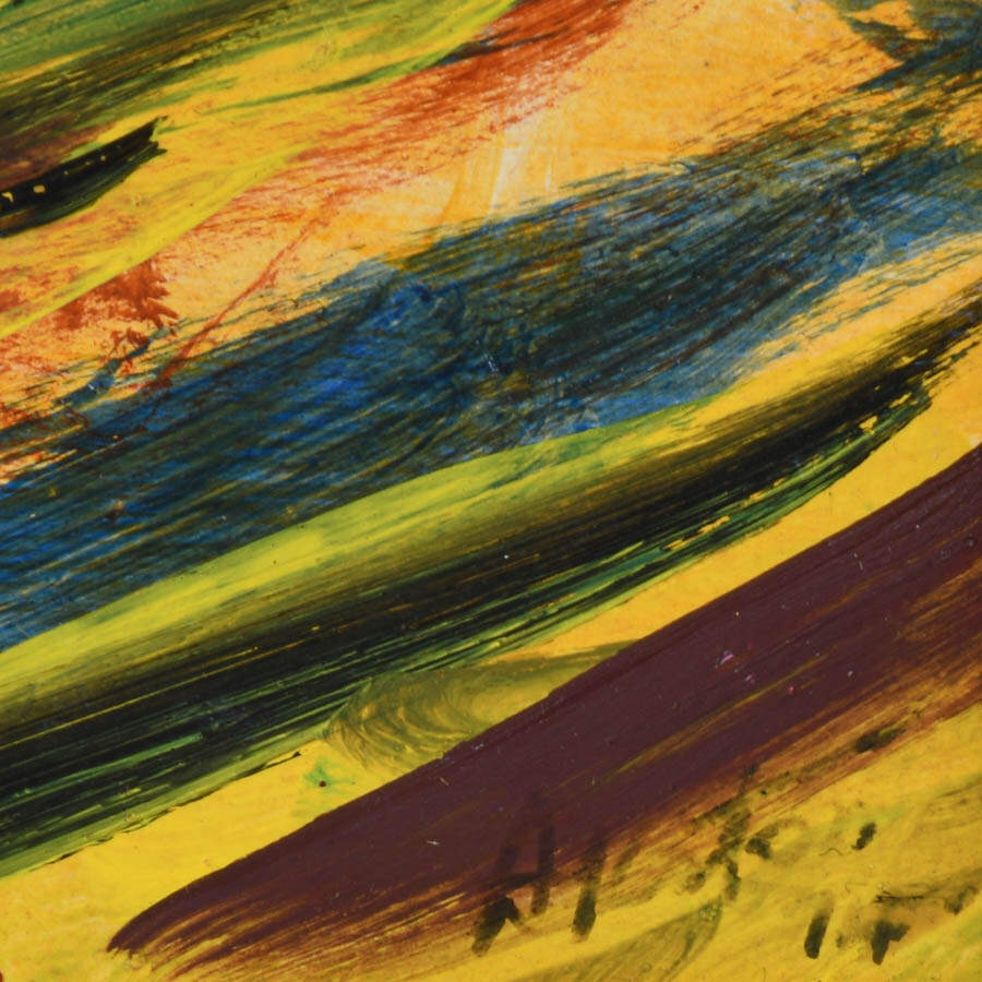 Framed J. Akston "Living Earth" Acrylic on Paper-5
