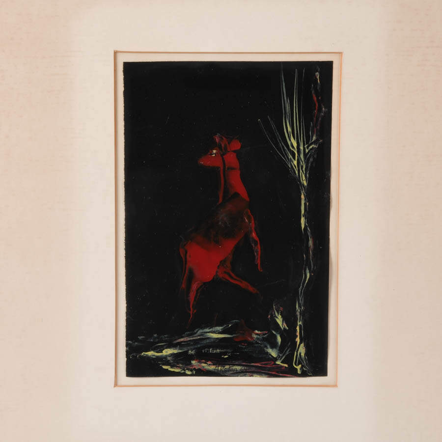 Framed J. Akston "Flight 1969" Enamel on Board-2